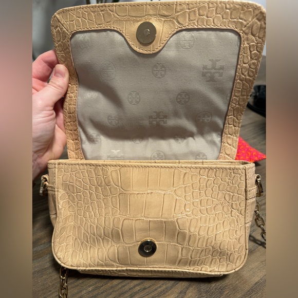 Tory Burch shoulder bag. Beige crocodile leather. Excellent condition - Picture 5 of 5